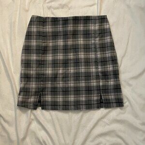 Green Plaid Skirt